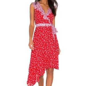 BRAND NEW - TAG ON Parker dress! Pink and red floral in a size 6.